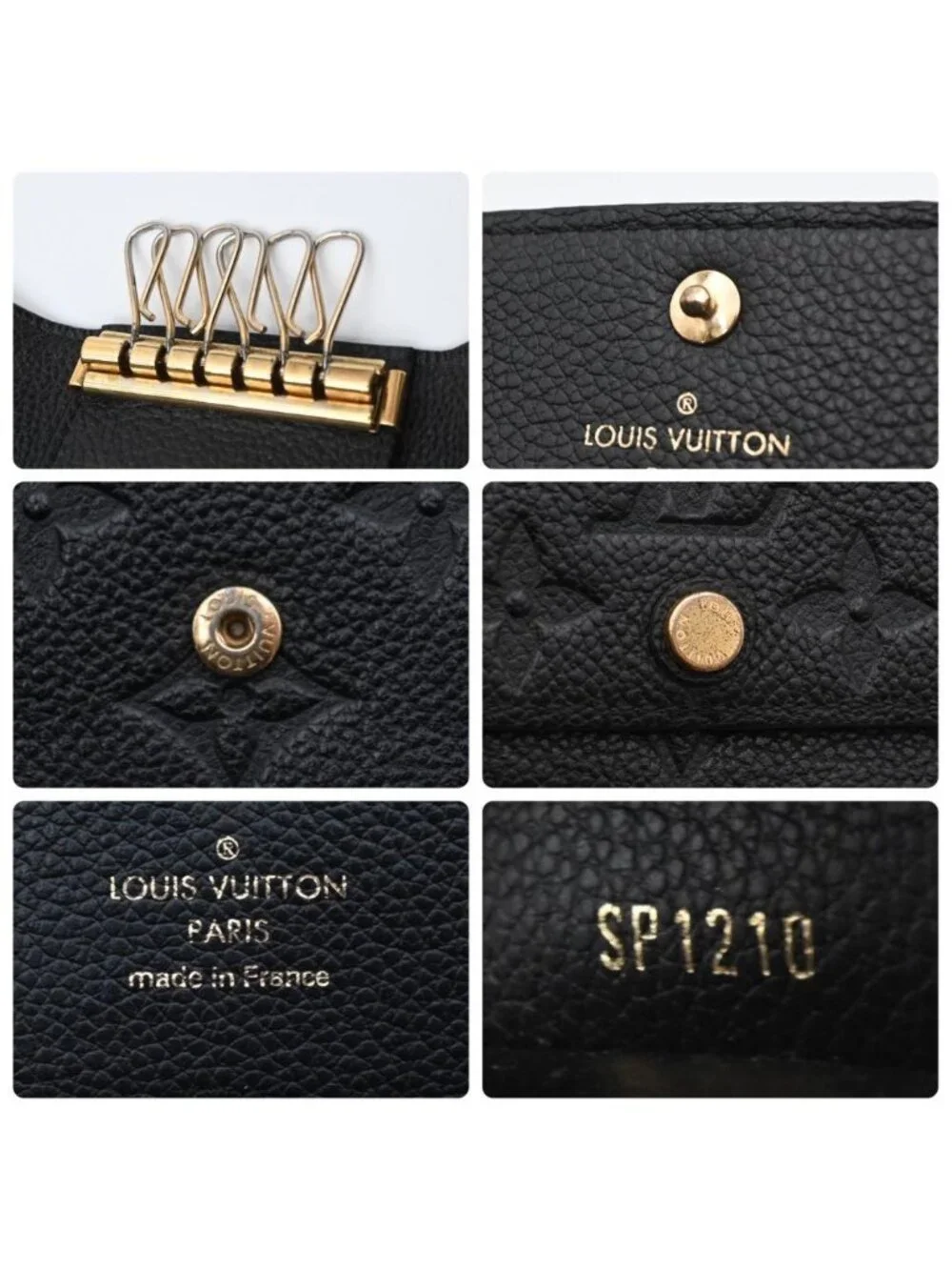 Louis Vuitton Monogram Empreinte Multicles 6 Key Case Black Key Holder
